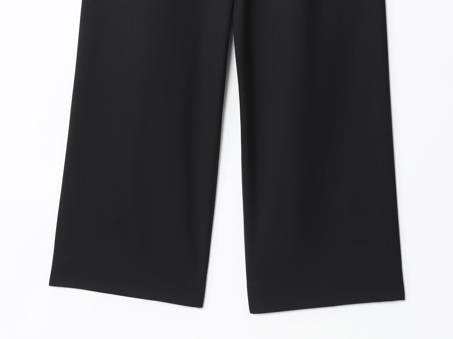 Women's new fashion rolled edge waist design casual pleated pants