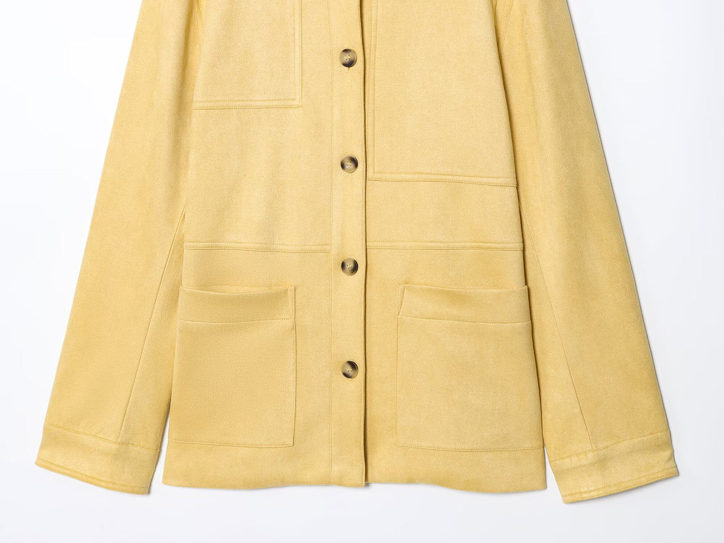 Women's 2025 new fashion loose single breasted suede Coat