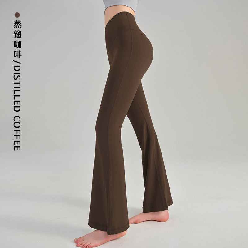 Women's New Nude High Waist Hip Yoga Clothes Fitness New Tight Micro-pull Yoga Pants