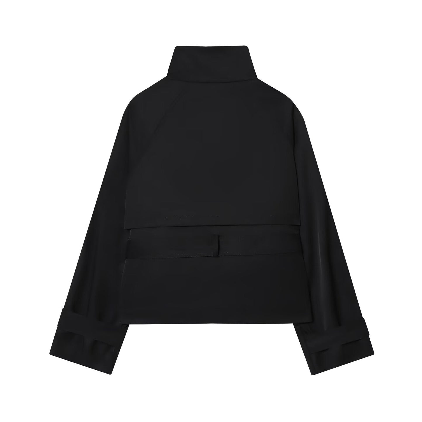 Women's 2025 New With Belt Short Double breasted Windbreaker Coat