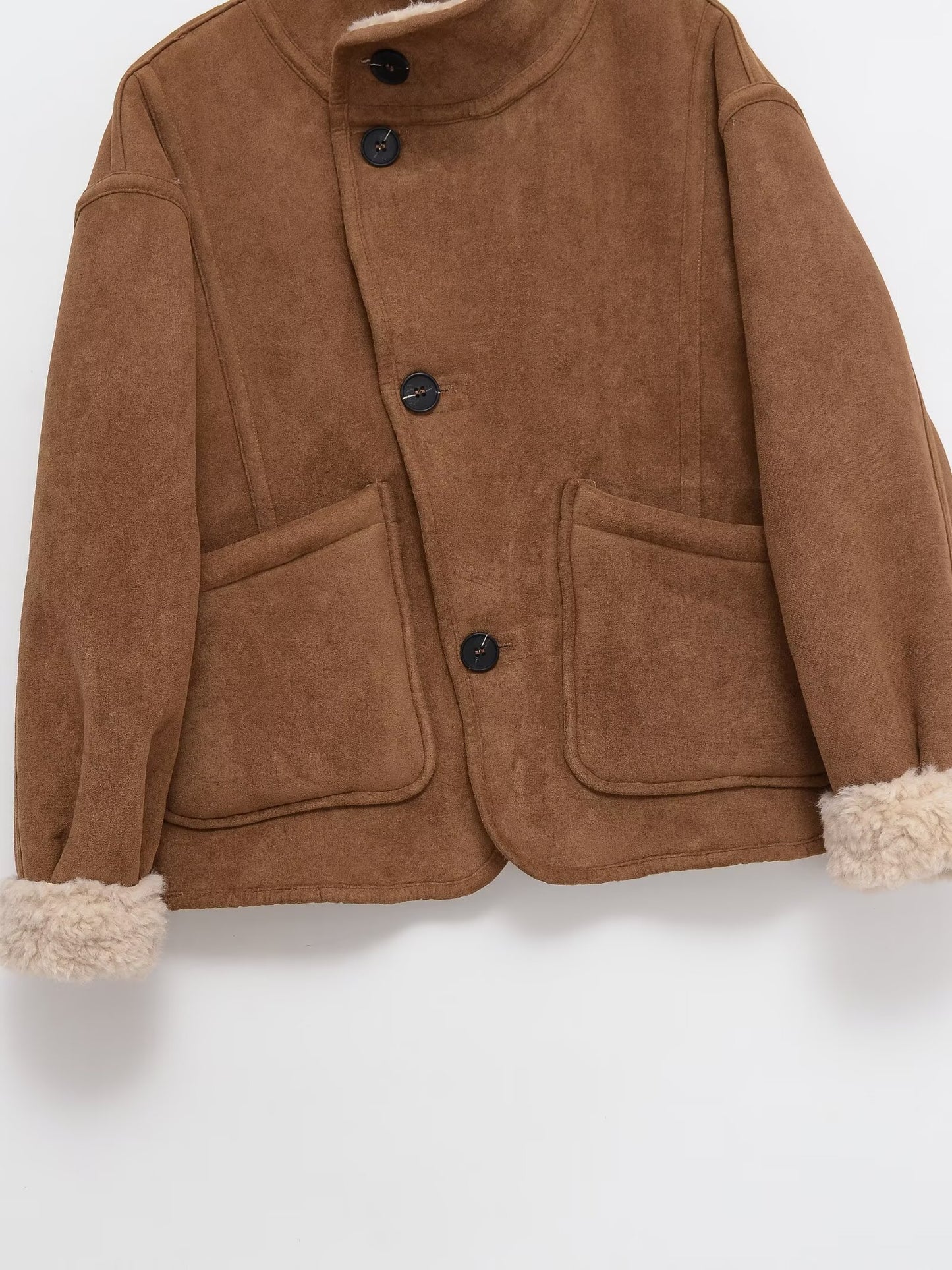 Women's double-sided wear warm fleece jacket Coat