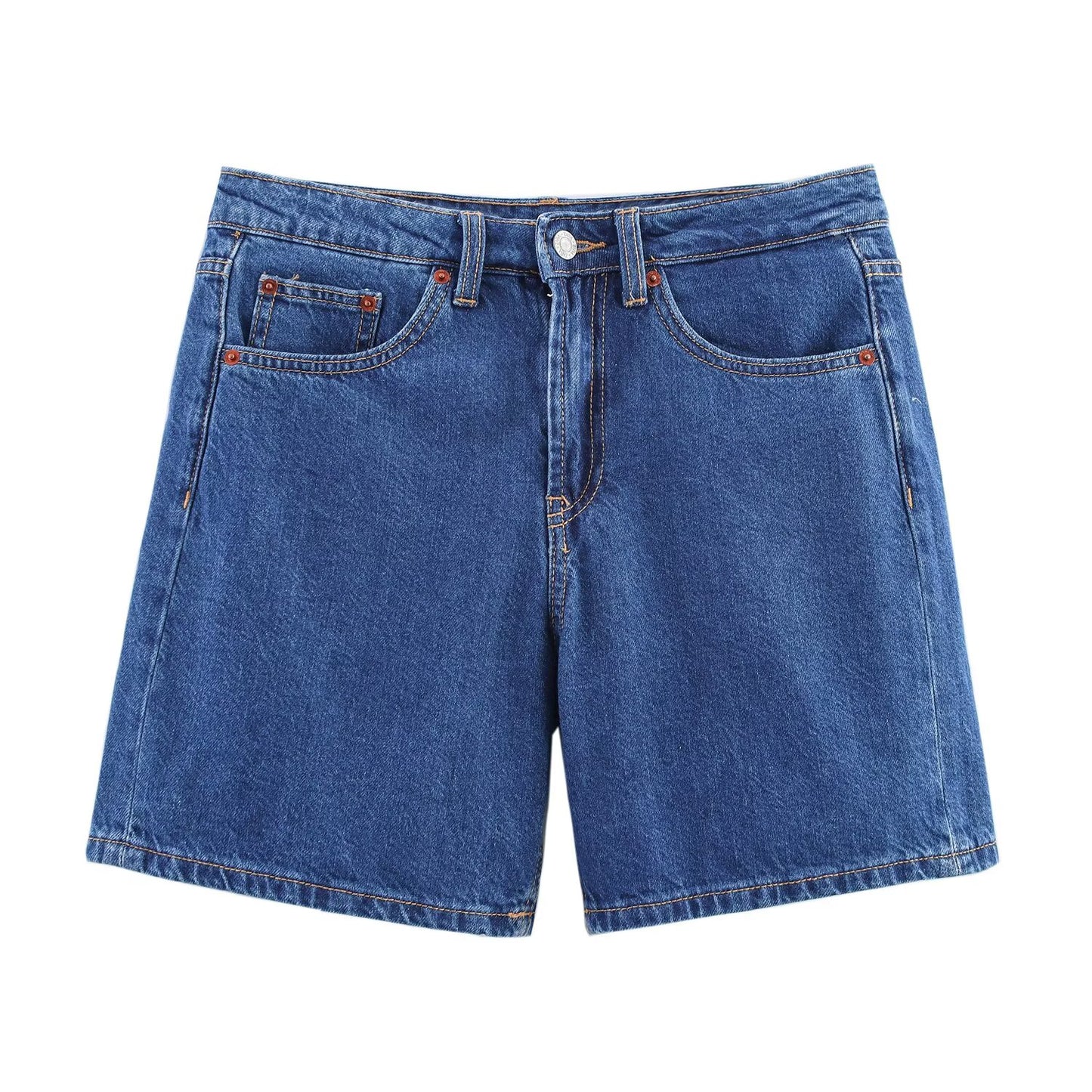 2025 Women's Fashion Casual Side Pocket Mid Waist Cowboy Shorts