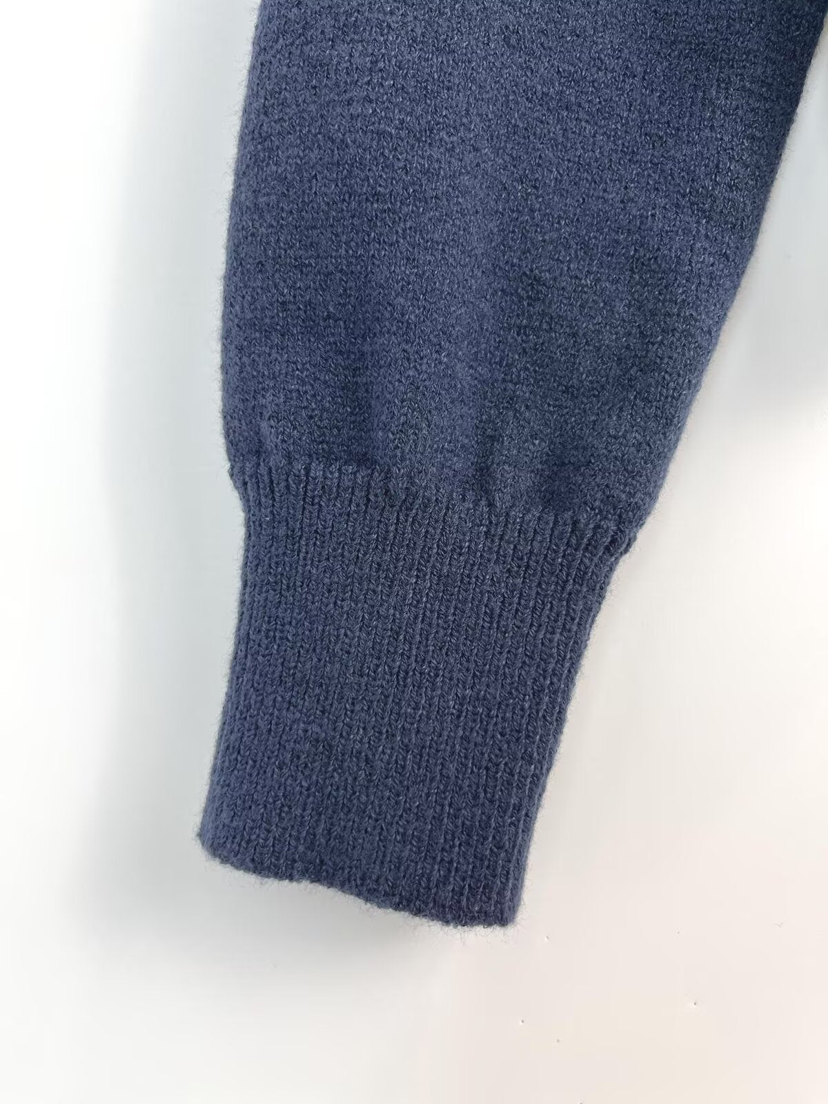 Women's new fashion contrasting patchwork collar short knit sweater