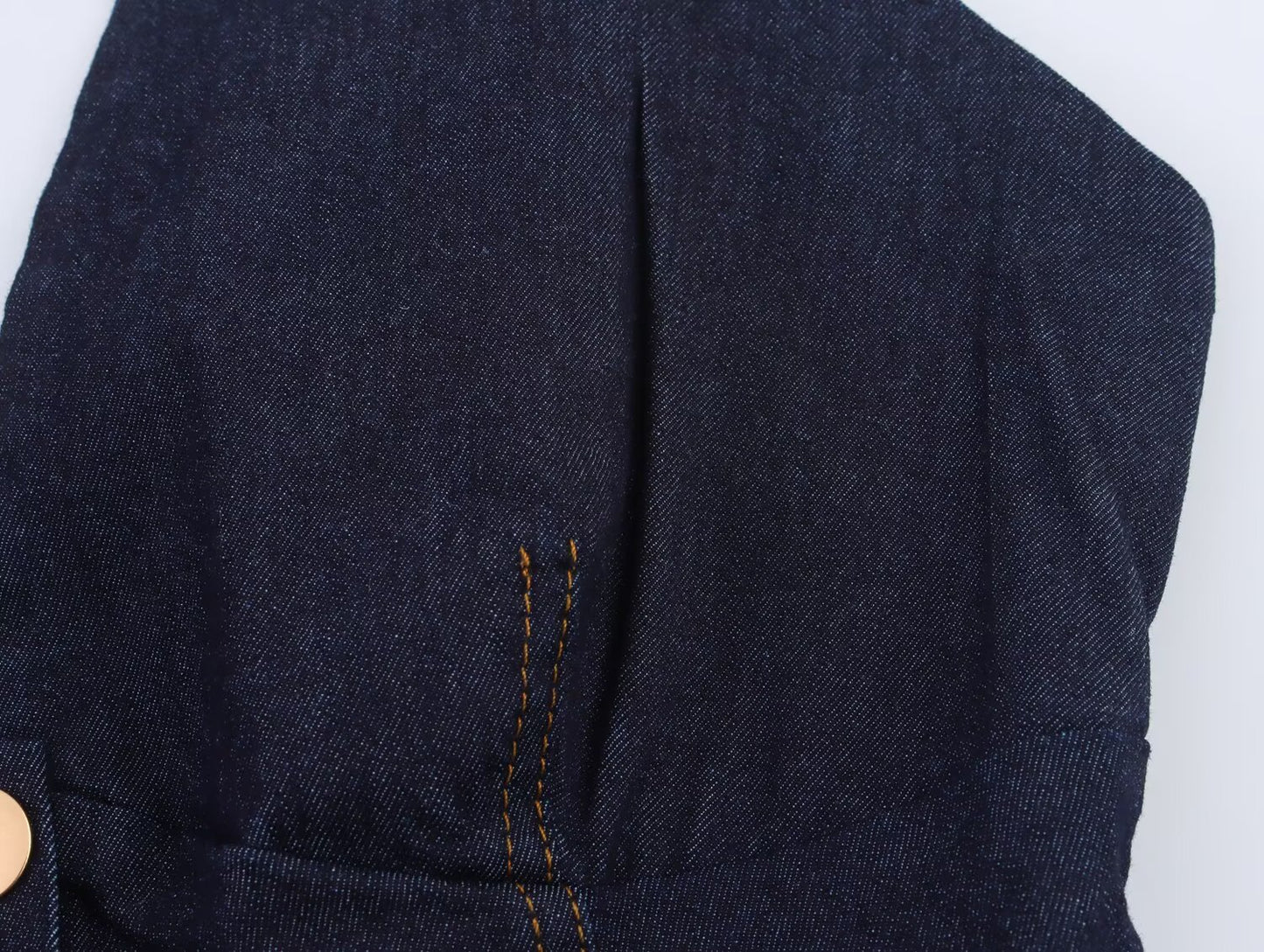 Women's new fashion short single breasted denim vest style top