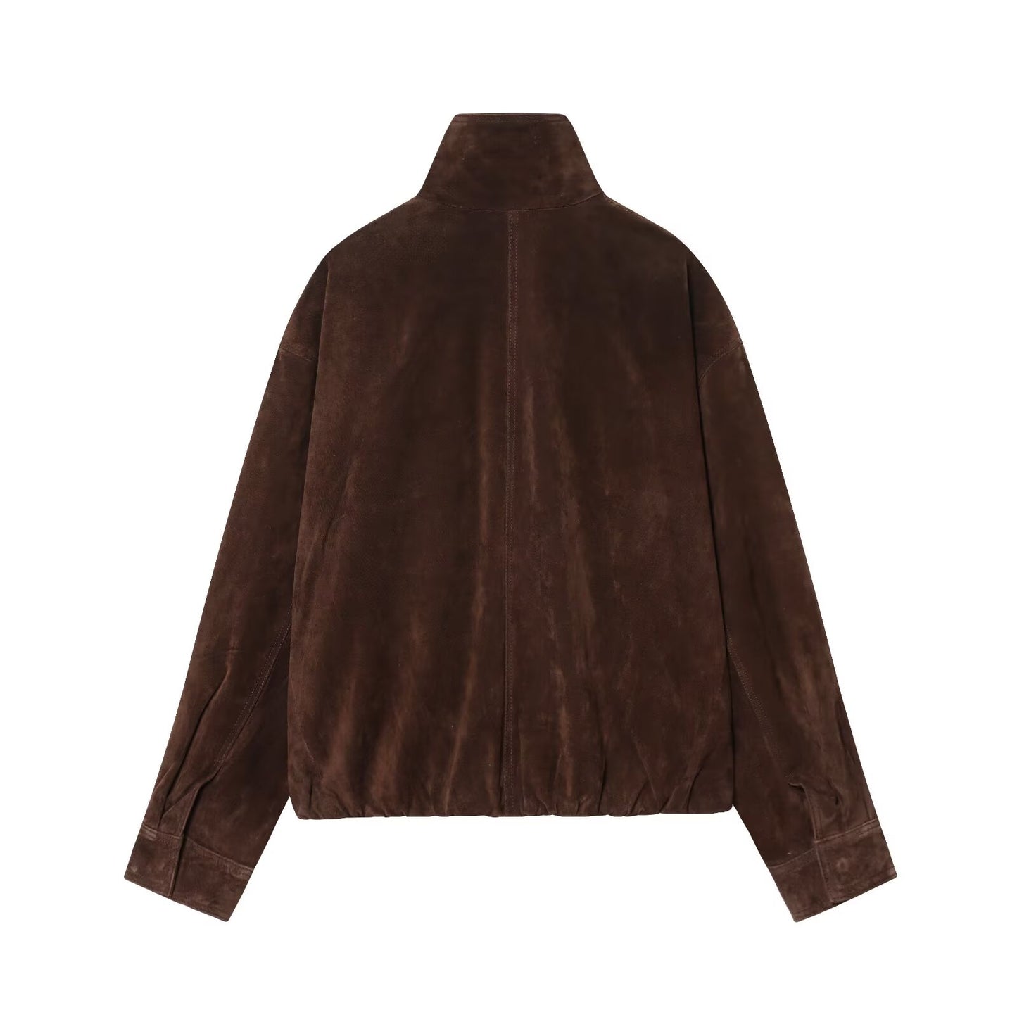 Women's new fashion anti suede effect casual stand collar jacket Coat