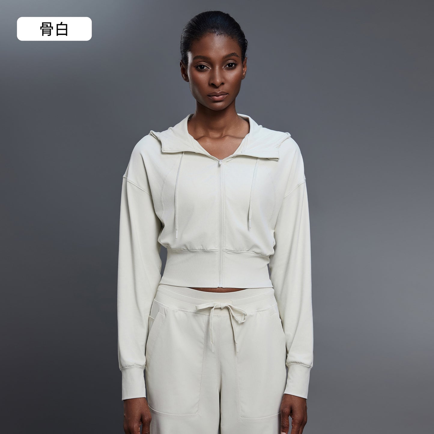 LU women's new Joker hooded sports coat short waist long sleeve yoga fitness suit