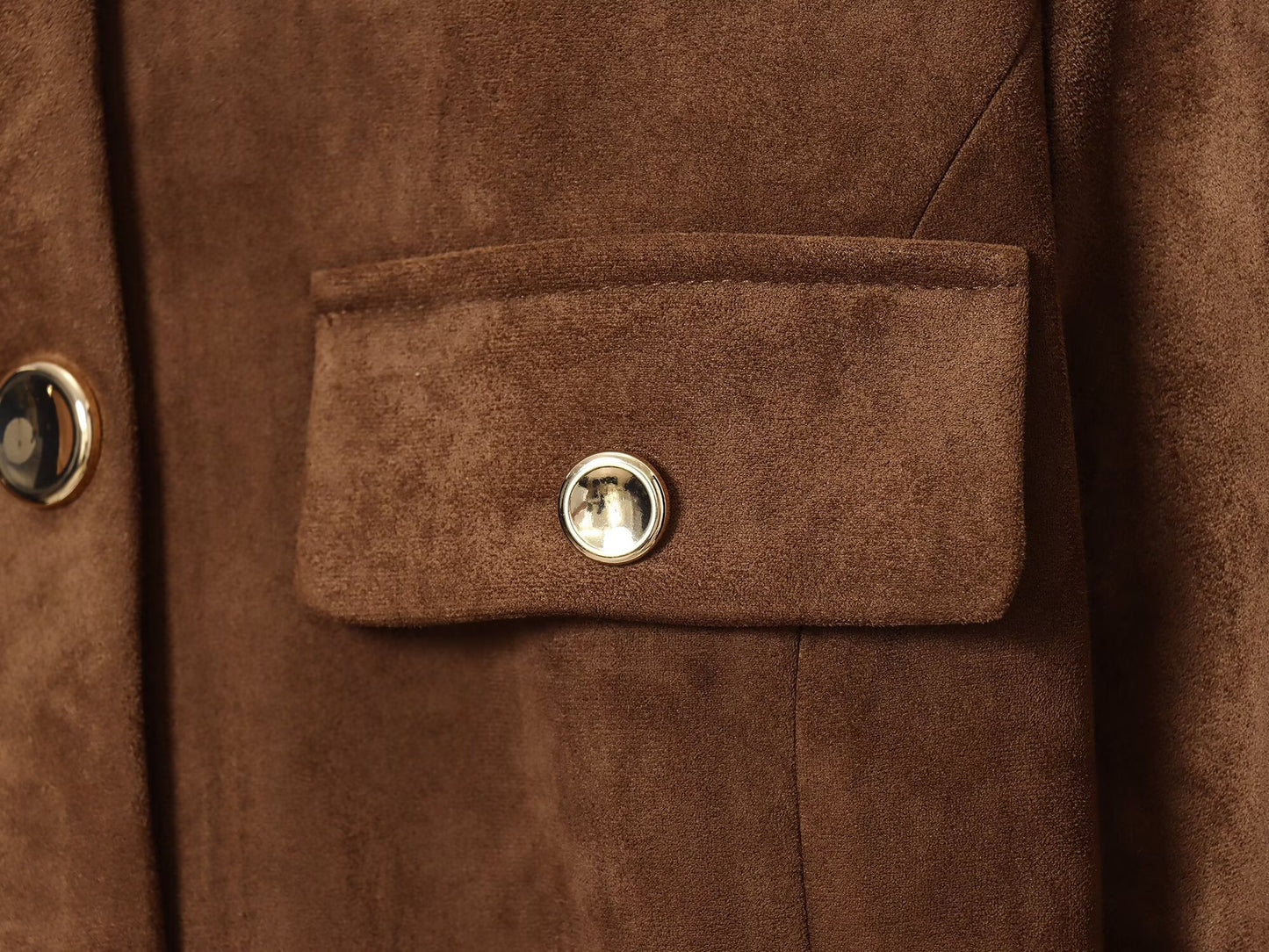 Women's new fashion with Belt suede texture effect O Neck suit jacket