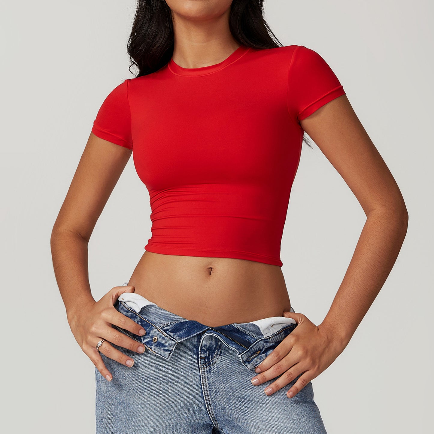 Women's Tight-fitting Quick-drying Fitness Jacket Yoga Clothes Running Pilates Sports T-shirt Short Sleeve