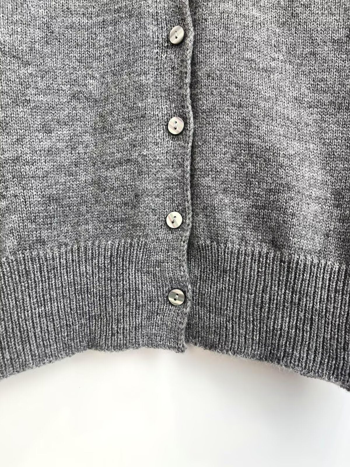 Women's new fashion O Neck lace patchwork knitted cardigan