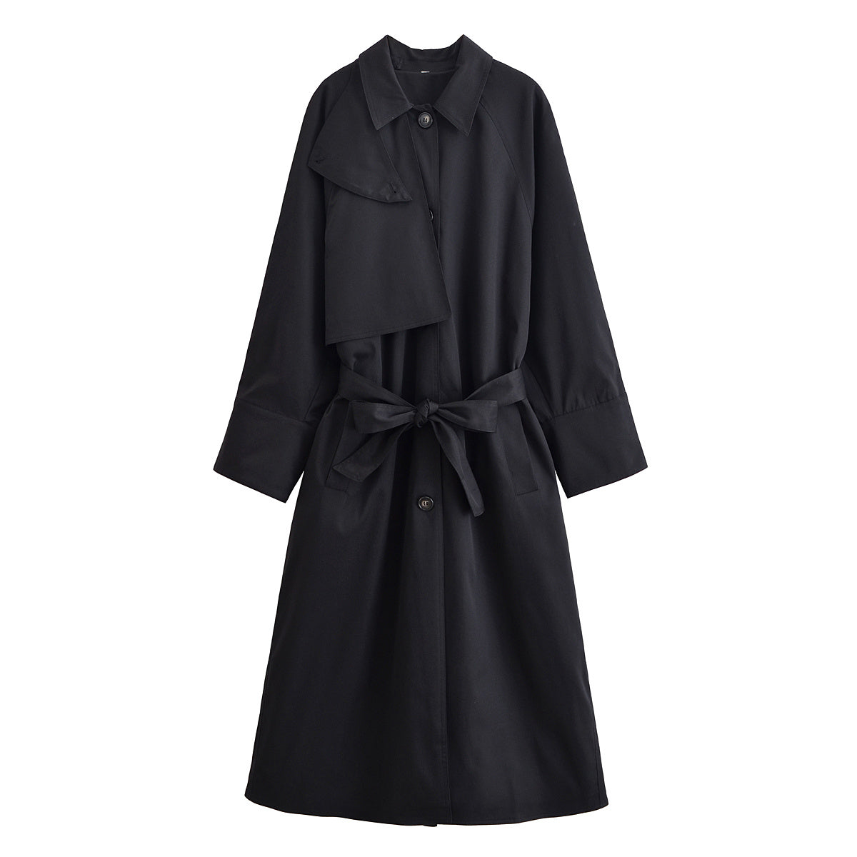Women's new fashion with Belt loose long style windbreaker Coat