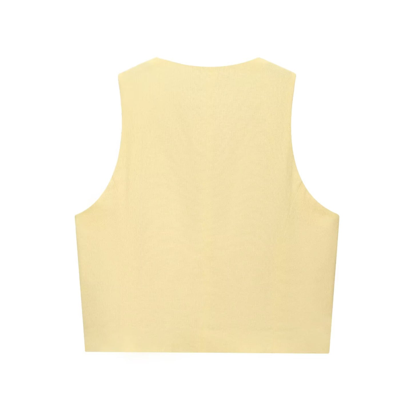 set woman 2 pieces new fashion single breasted linen blended vest+Shorts suit