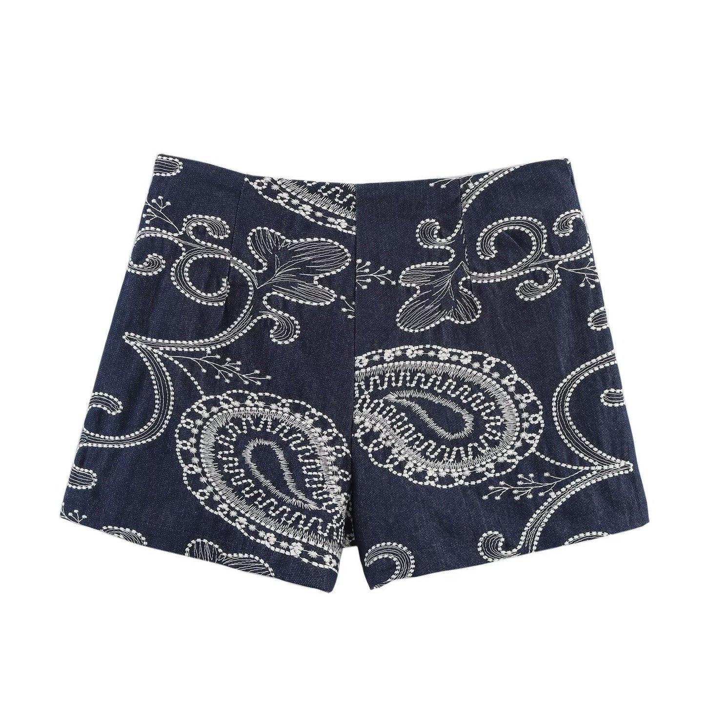 suit Women's 2 pieces New short V-neck embroidered vest style top + Shorts Skirts suit