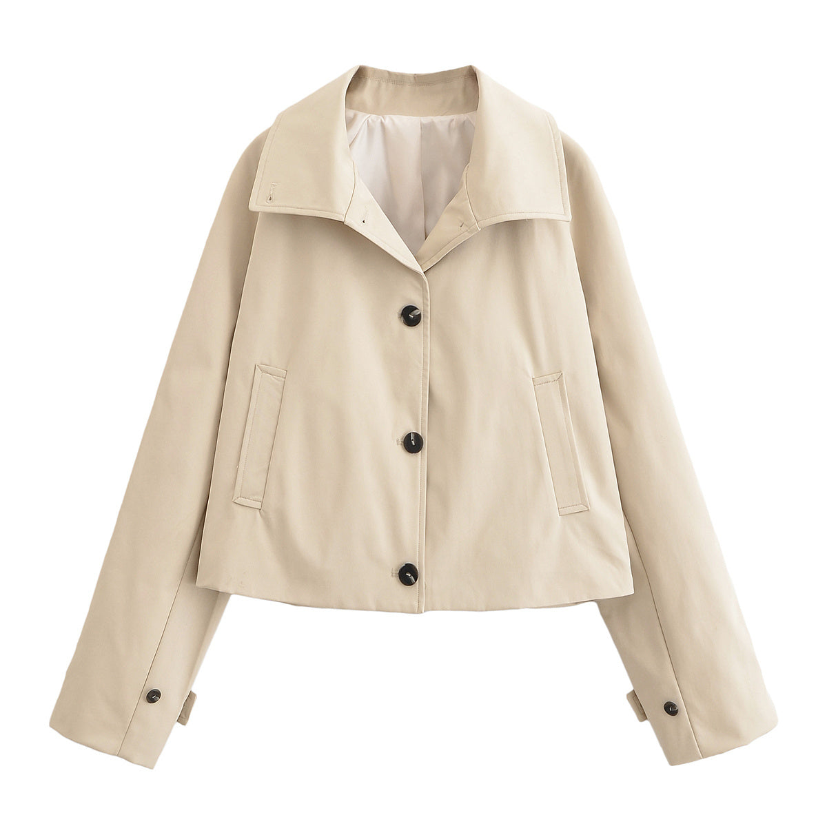 Women's new fashion waterproof short single breasted windbreaker Coat