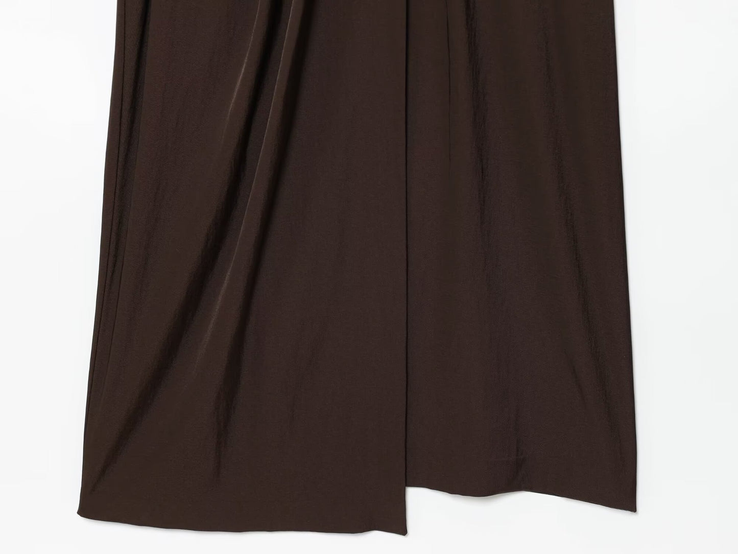 Women's New Fashion With Belt Long Sleeve Pleated Midi Dress