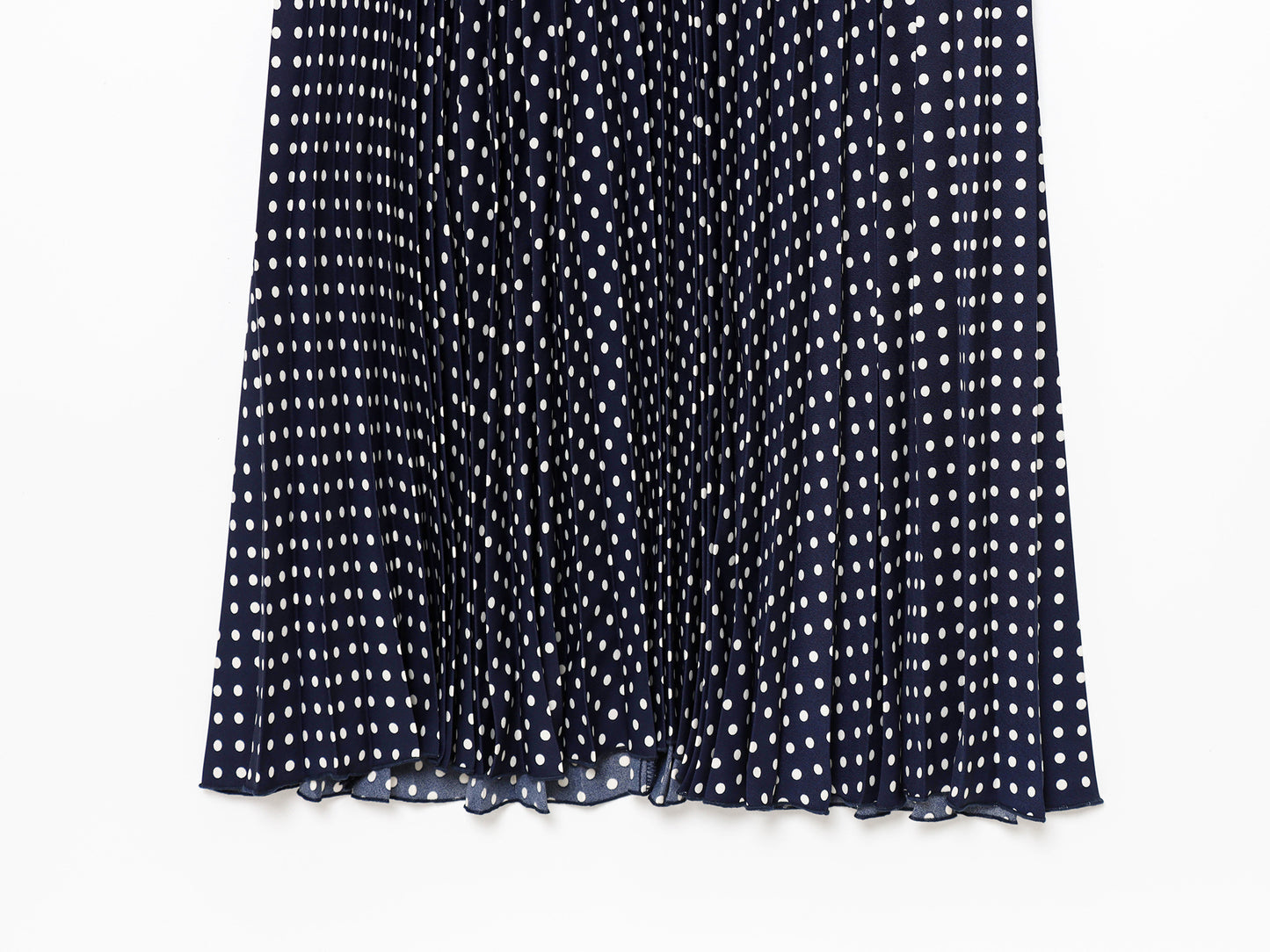 Women's New Fashion with Belt polka dot print hanging neck collar MIDI dress