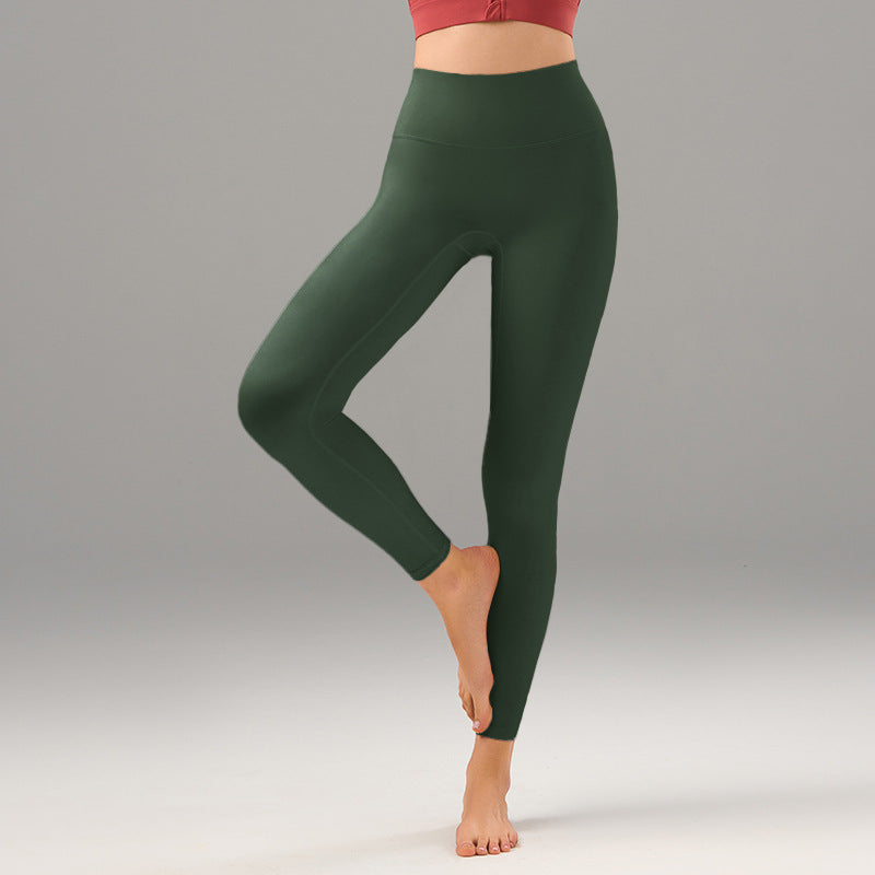 Women's New High-waisted Yoga Pants with No Embarrassing Lines, Naked Peaches and Tight-fitting Fitness Pants.