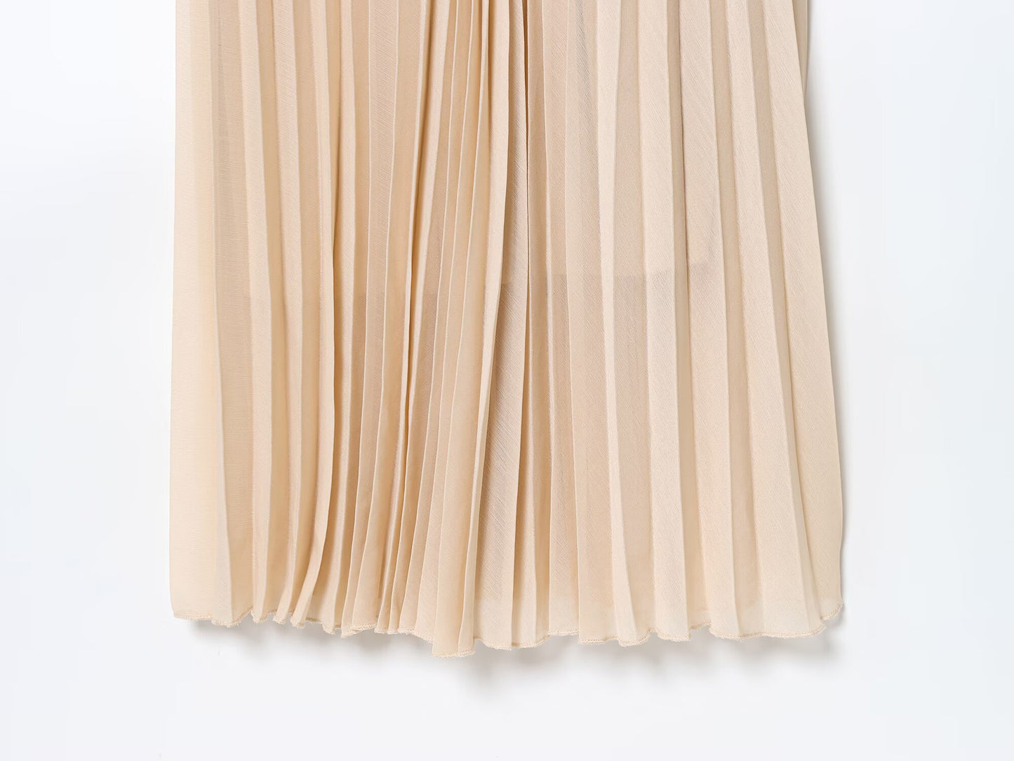 Women's New Fashion With Belt Long Sleeve Pleated Midi Dress