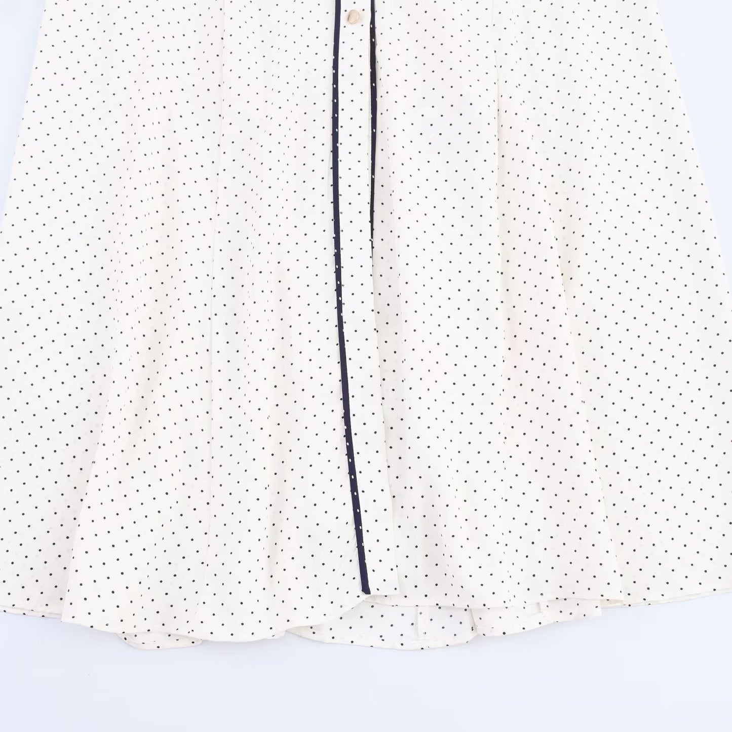 Women's new fashion with Belt polka dot printed shirt style MIDI dress