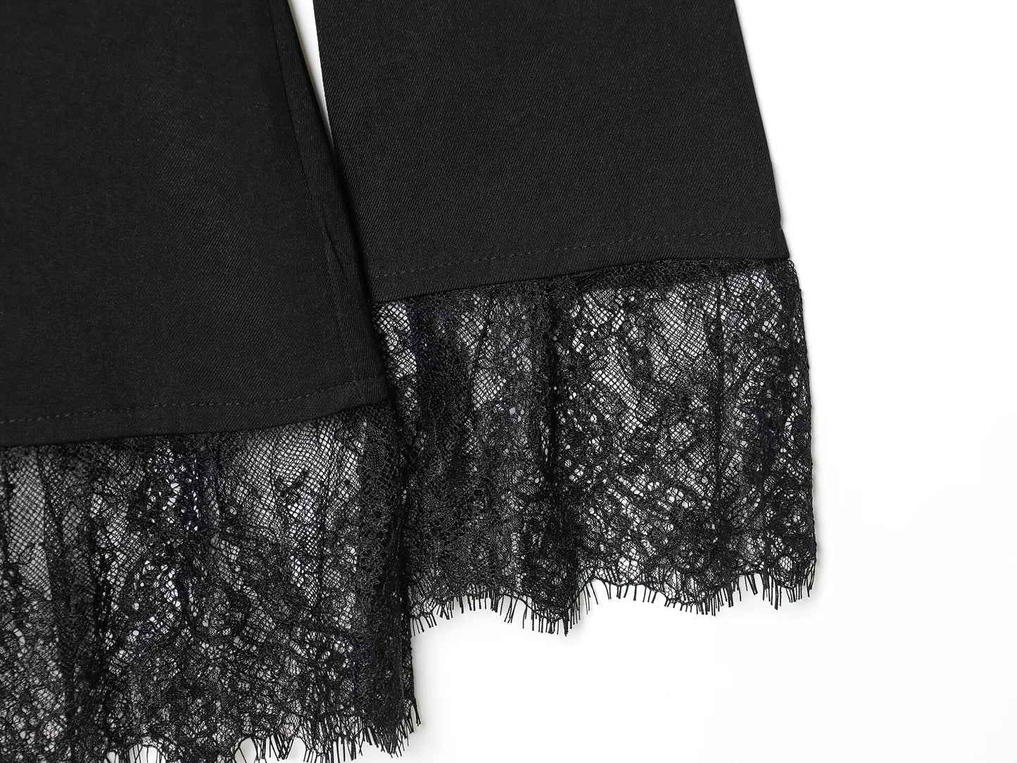 Women's waist cinched slim lace patchwork Blazer Coat