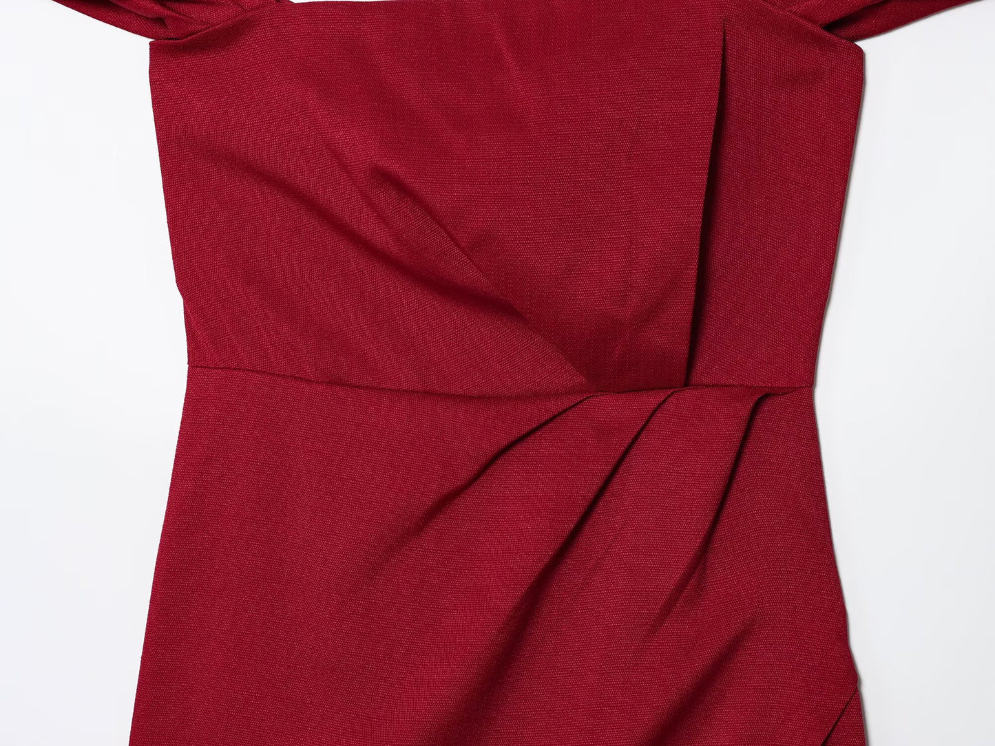 Women's new fashion off shoulder sleeveless pleated mini dress