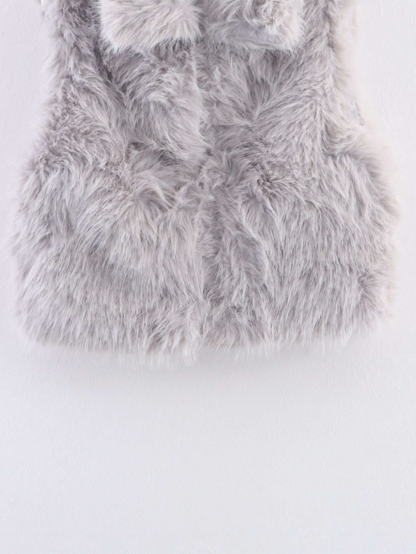 Women's winter new fashion faux fur effect sleeveless lapel vest