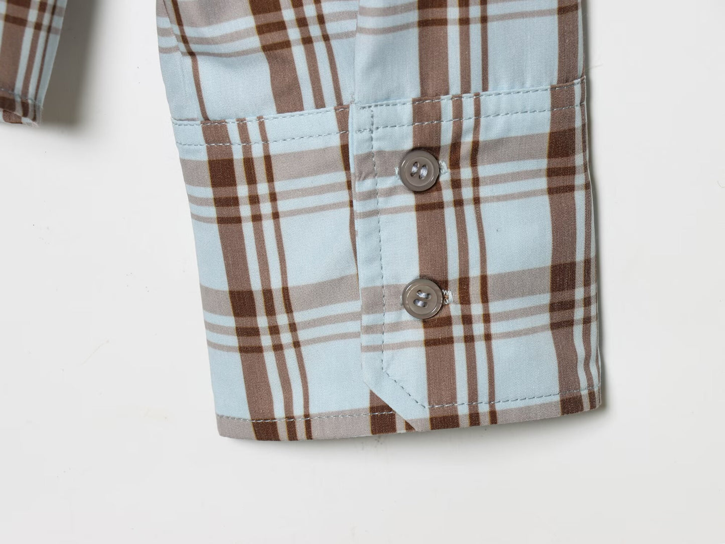 suit Women's 2 pieces pleated poplin plaid shirt+Skirts