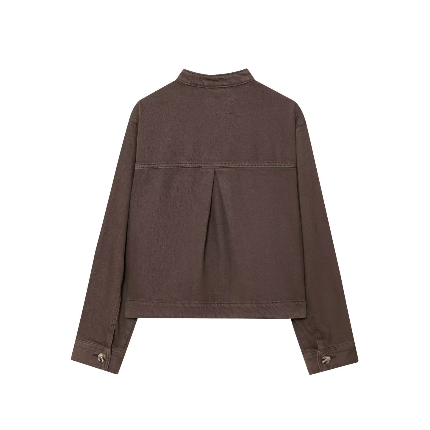 Women's 2025 new fashion casual stand collar twill coat