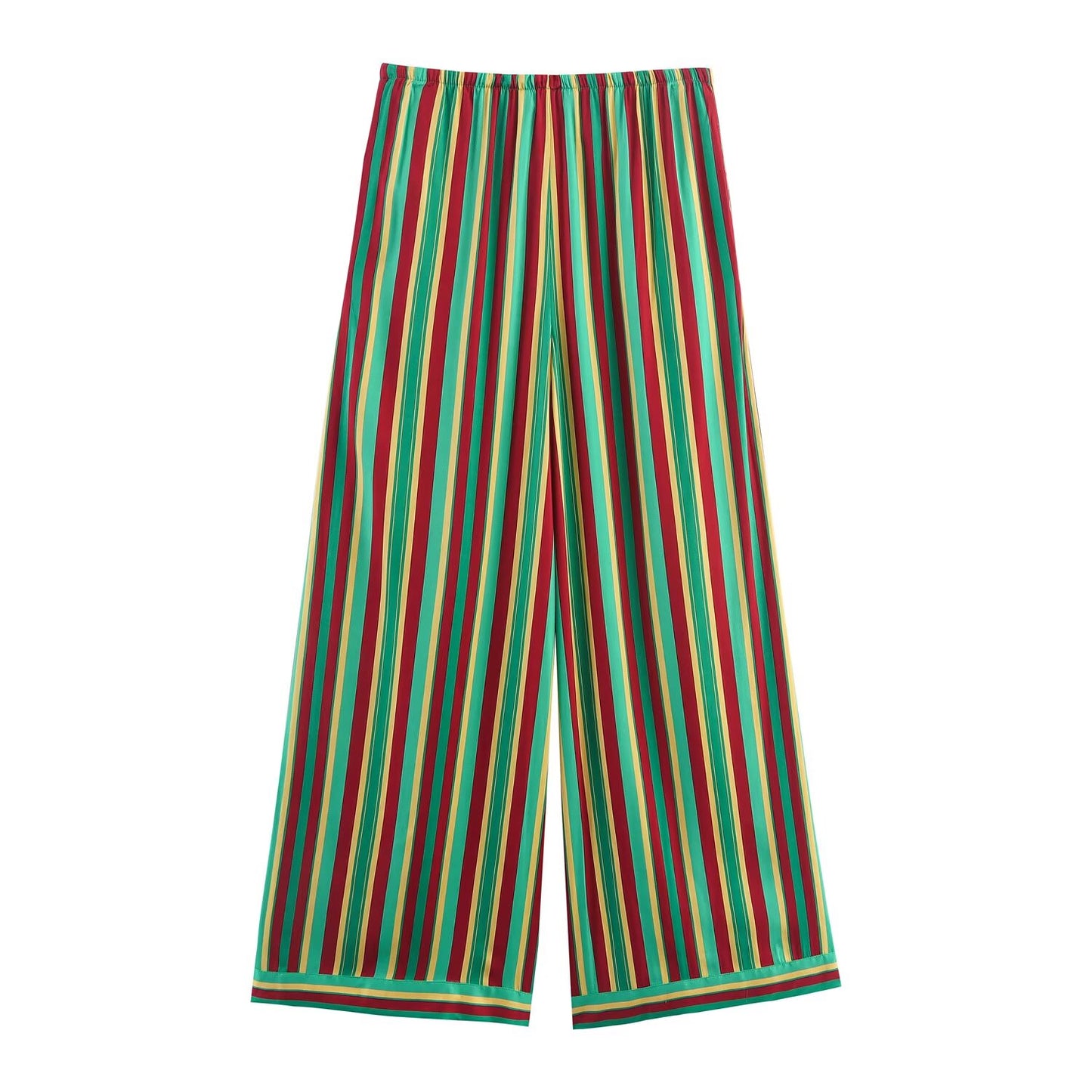 Women's new fashion loose striped pajama style pants