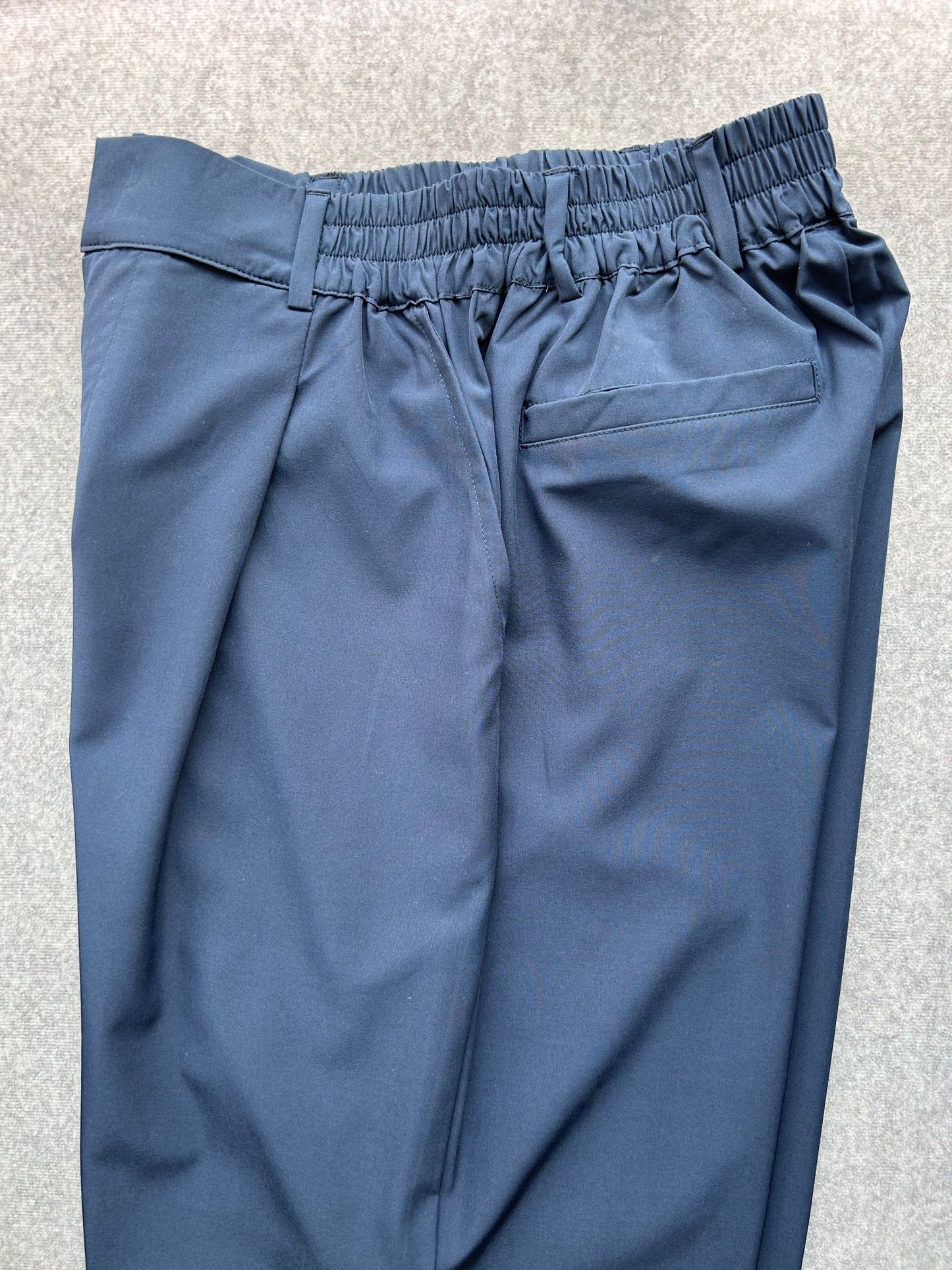 Women's New Casual Joker Loose Straight Elastic Waist Design Drape Wide-leg Pants.