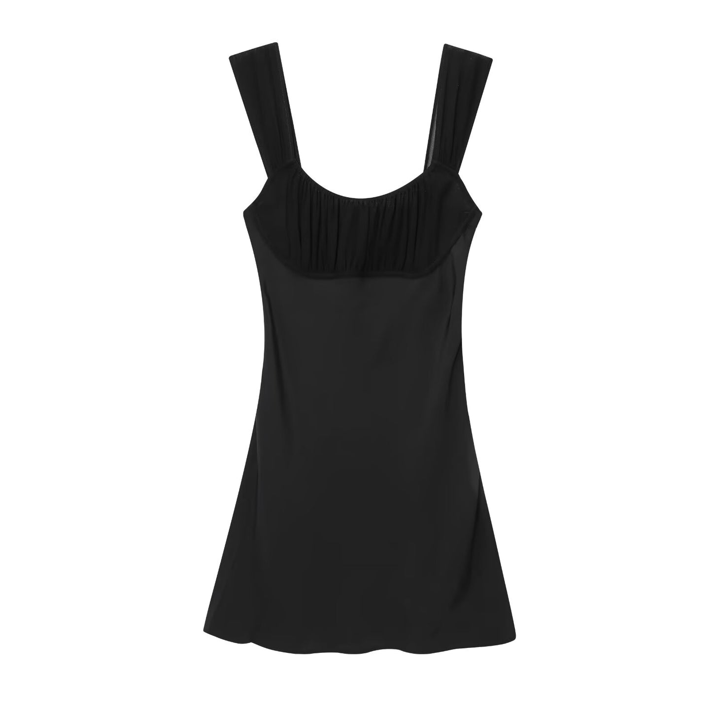 Women's sweet Fashion slim backless A-line printed mini dress