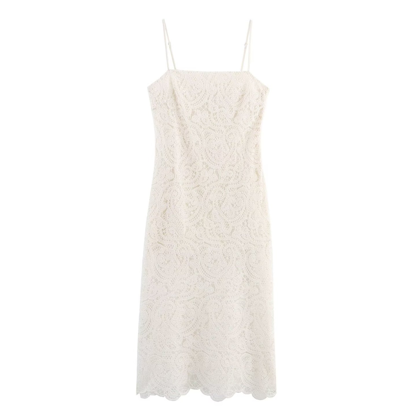 Women's summer new fashion sleeveless suspender lace strapless MIDI dress