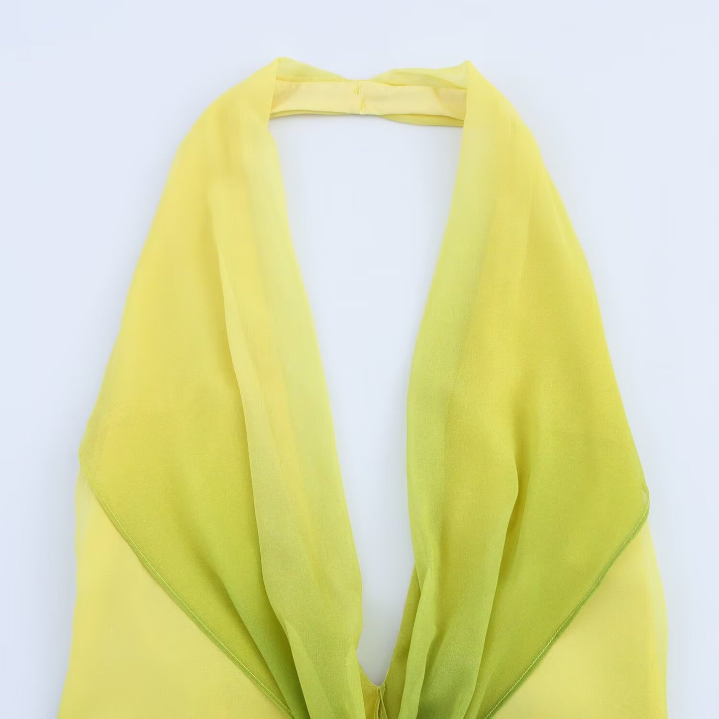 Women's new fashion tie Knot decoration chiffon printed MIDI dress