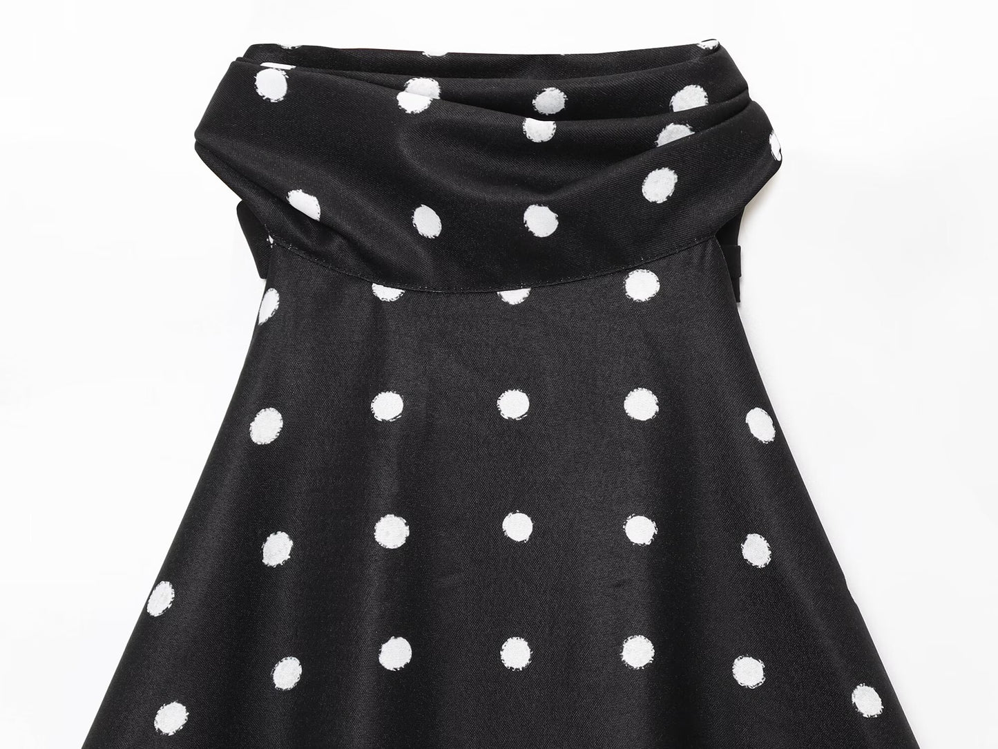 Women's New Fashion sleeveless backless polka dot printed halter neck top
