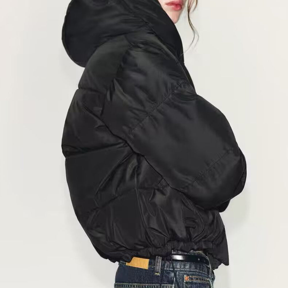Women's thick hooded windproof cotton jacket Coat