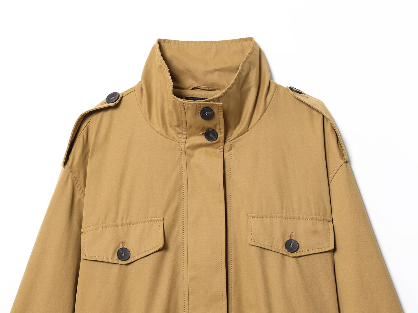 Women's new fashion with Belt loose windbreaker jacket+Shorts Skirts suit