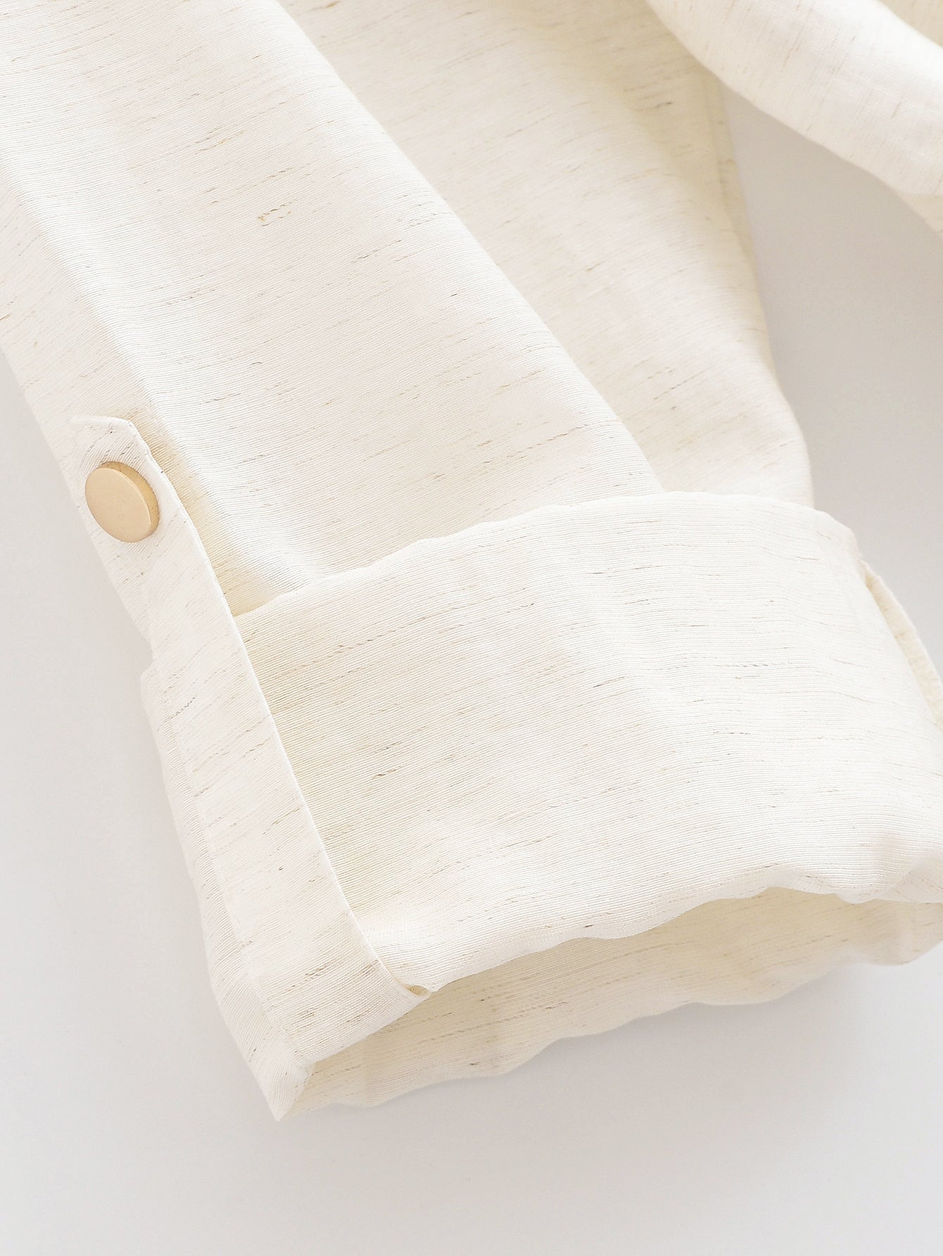 Women's new Fashion rolled up sleeve design short Lapel button up shirt