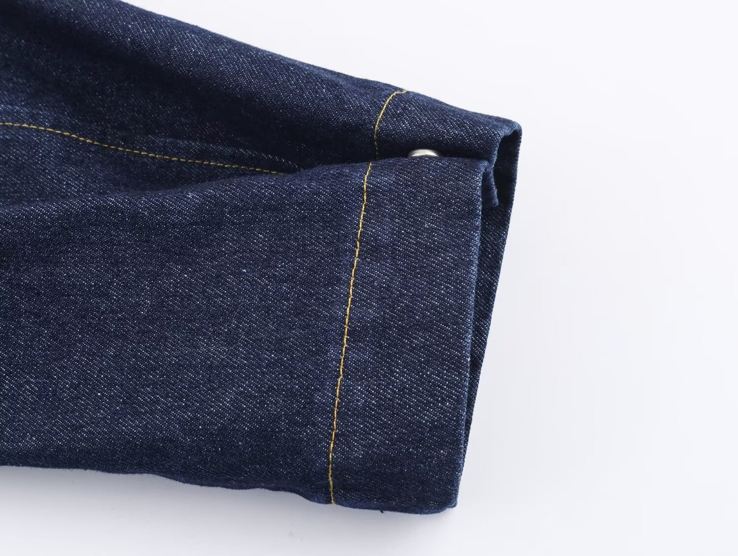 Women's new fashion with Belt loose short denim windbreaker Coat