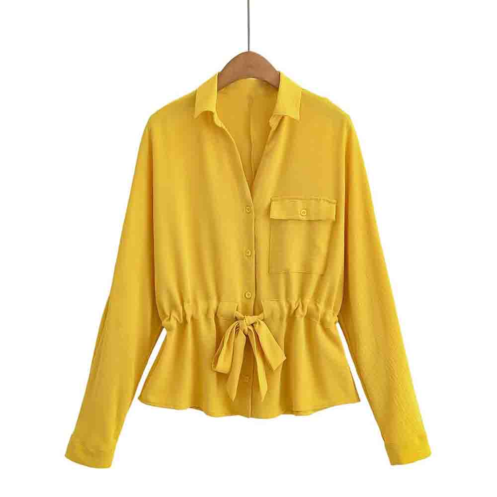 suit Women's 2 pieces New with Belt long sleeved single breasted lapel shirt+Pants suit