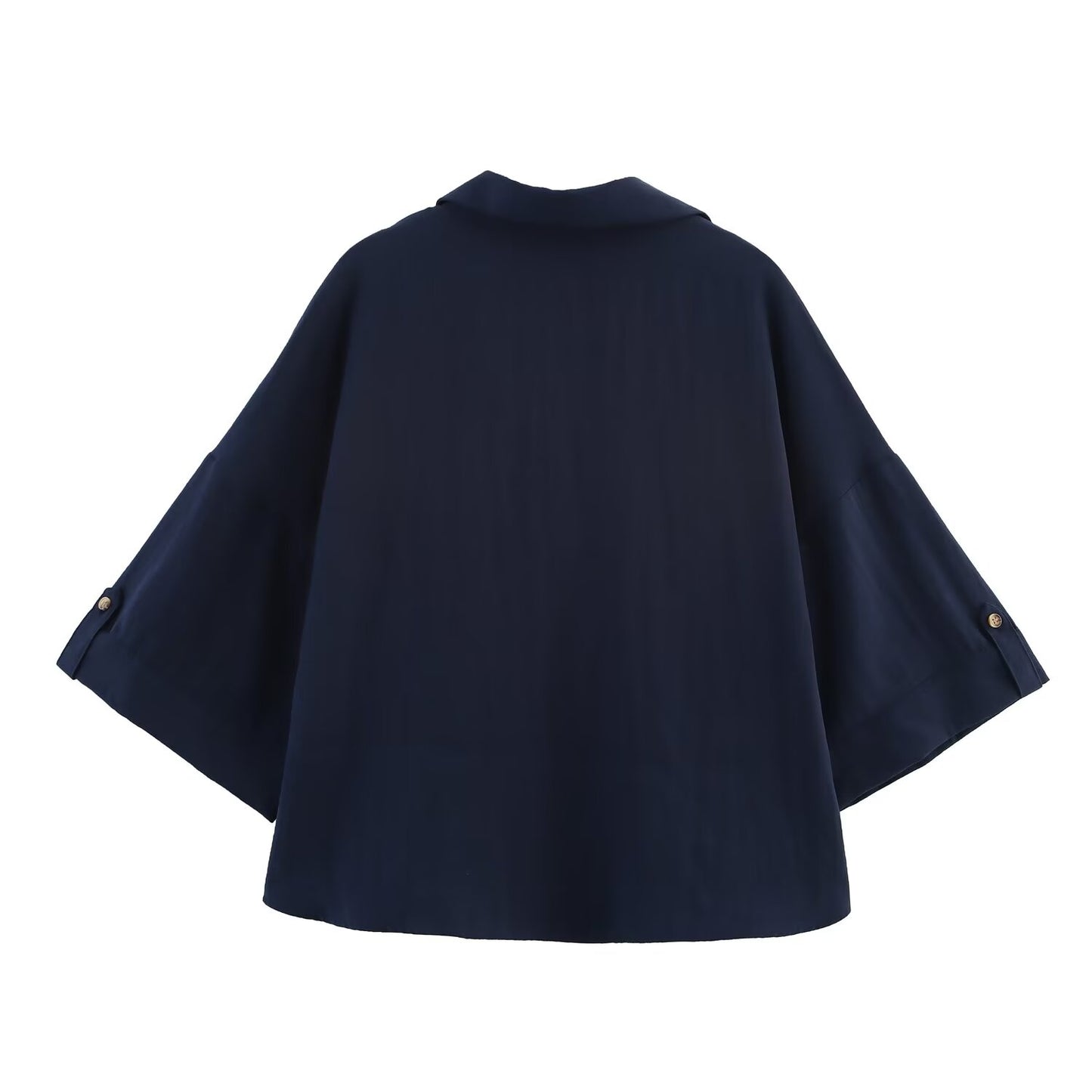 Women's New Fashion Casual Single breasted Short sleeved Lapel Shirt