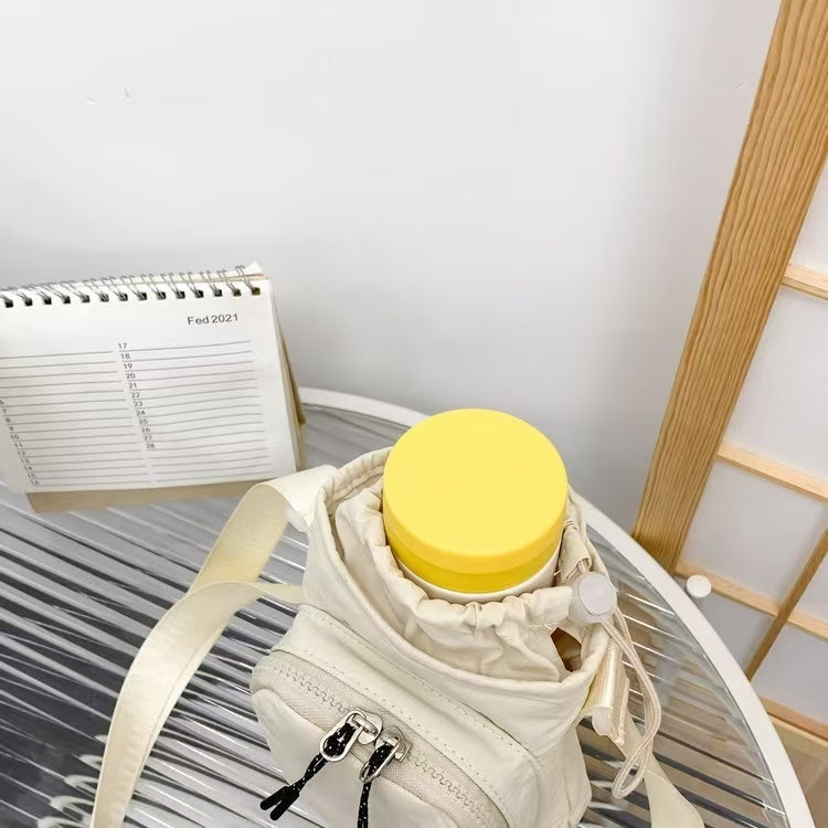 Men's and Women's Leisure Versatile Sports Adjustable Shoulder Strap Multifunctional Water Cup Mobile Phone Messenger Bag