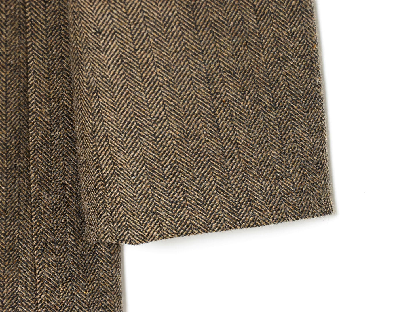 Women's loose stand collar herringbone diagonal Blazer Coat