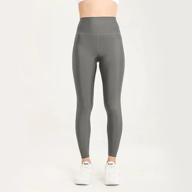 New style yoga pants for women, skin-friendly pearlescent nude high-waisted sports yoga pants
