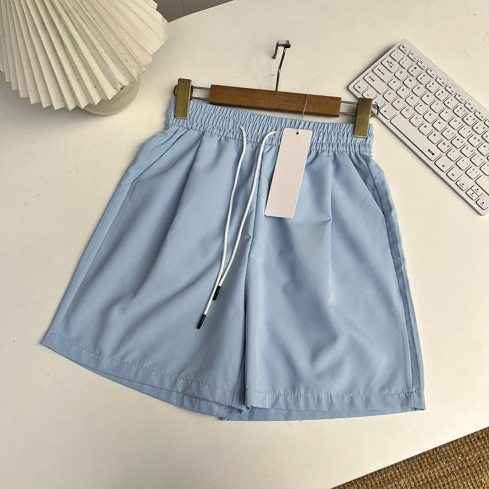 Women's 2025 New Fashion Casual Joker Loose Version Elastic Waist Drawstring Design Shorts.