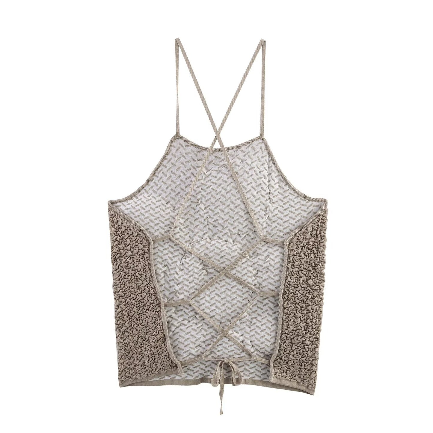 Women's Summer New Fashion Fluffy Texture Design suspender Top