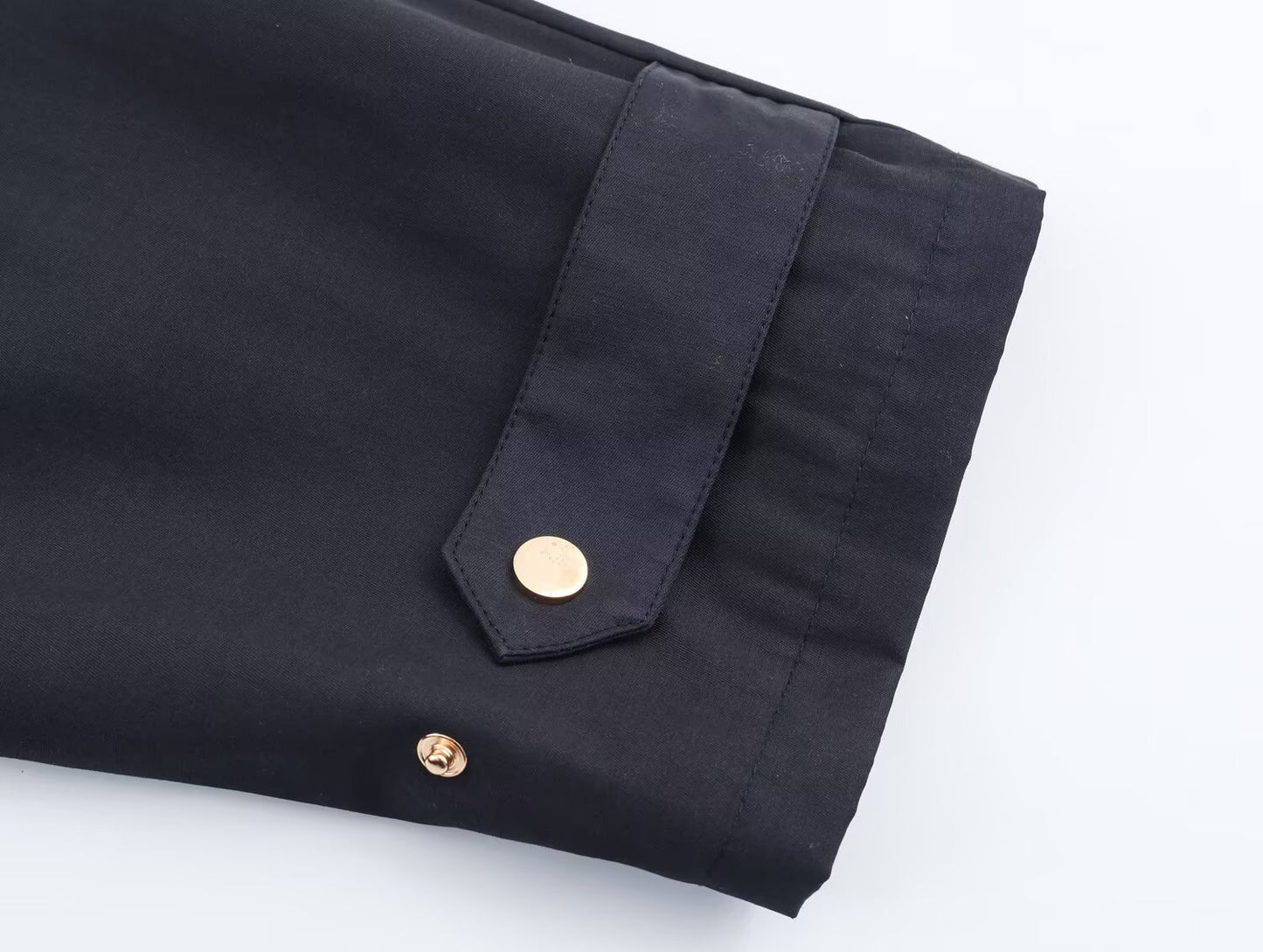 Women's new fashion contrasting collar loose hooded windbreaker Coat