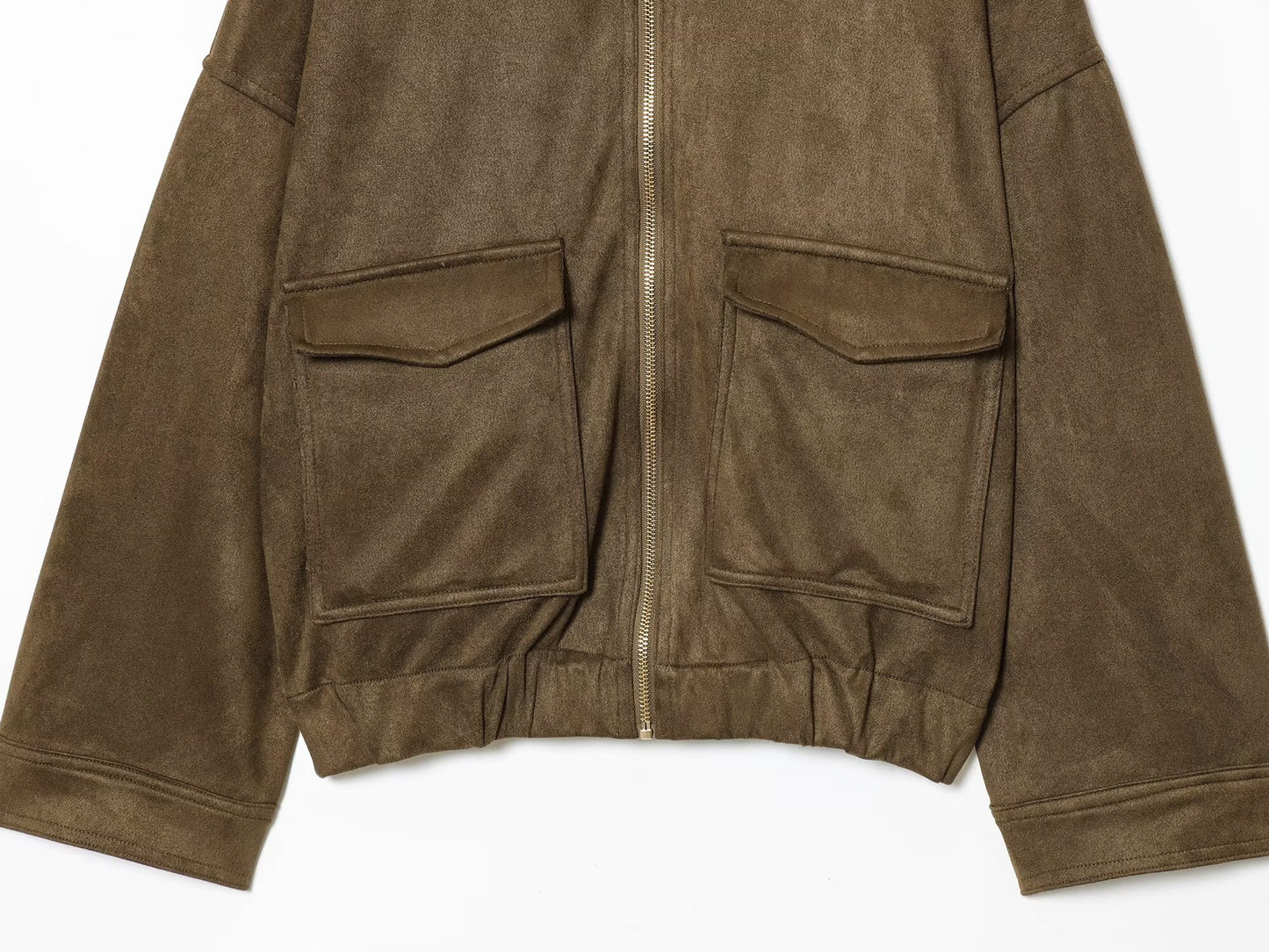 Women's new fashion suede texture effect lapel jacket Coat