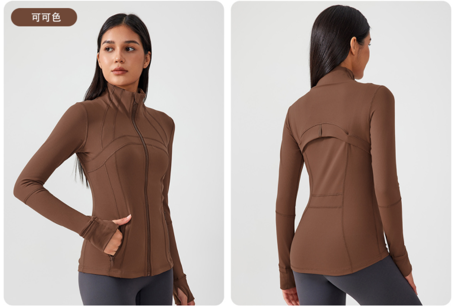 LU Women's Autumn and Winter New Stretch Running Fitness Yoga Long Sleeve Jacket