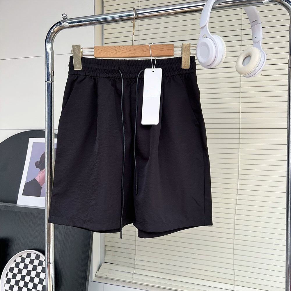 Women's 2025 New Fashion Casual Joker Loose Version Elastic Waist Drawstring Design Shorts.