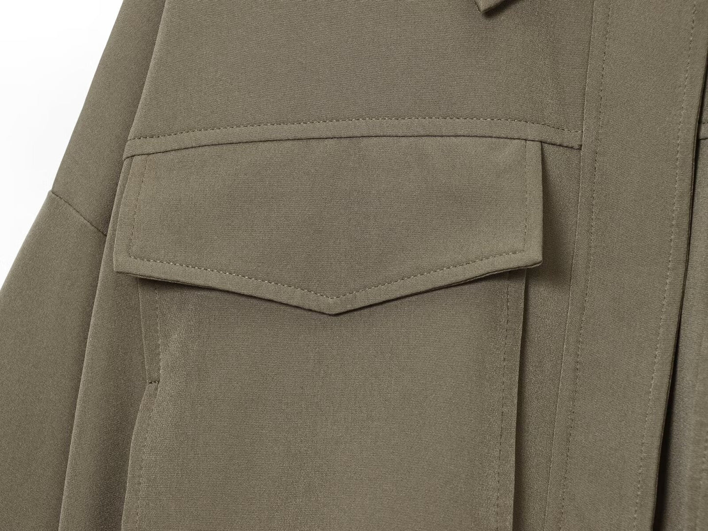 Women's new pleated hem loose pilot jacket Coat