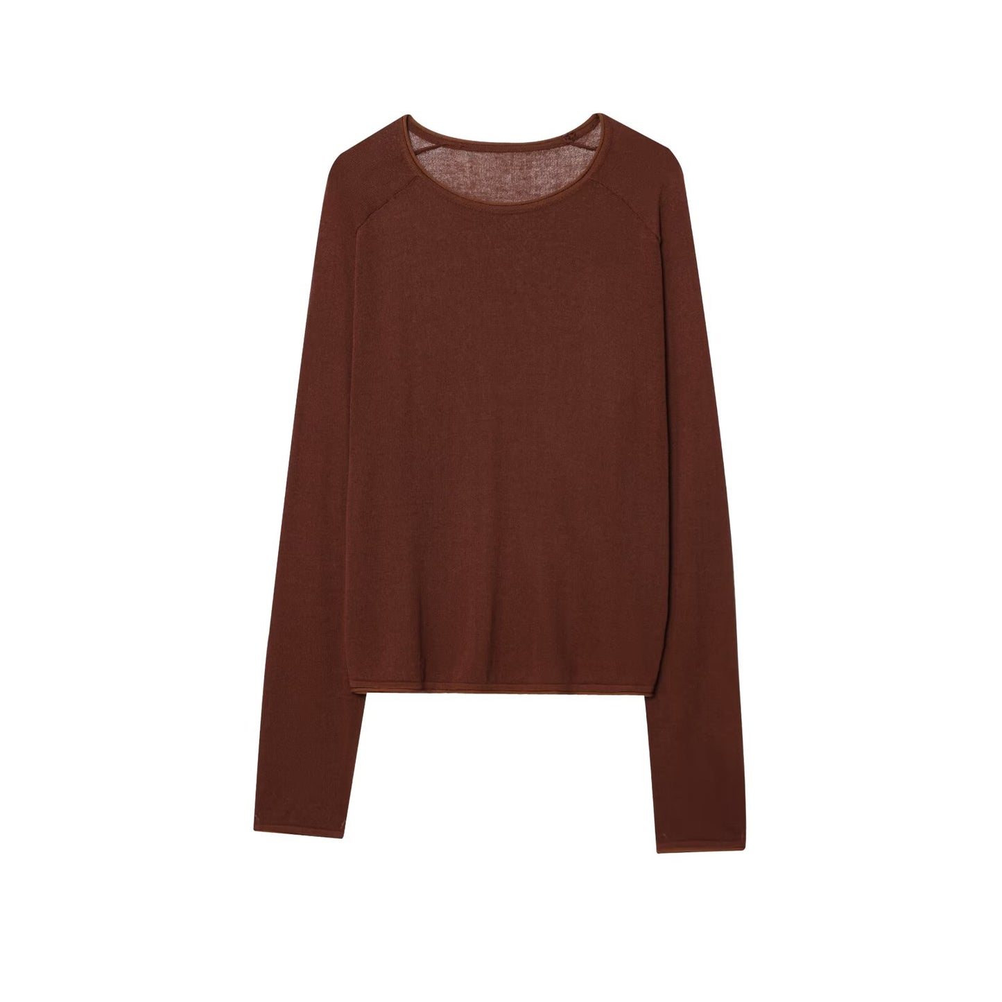 Women's New Fashion comfortable long sleeved linen blended knitted top